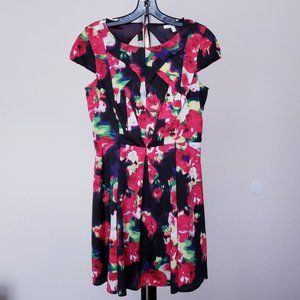 Floral Black Cocktail Dress
